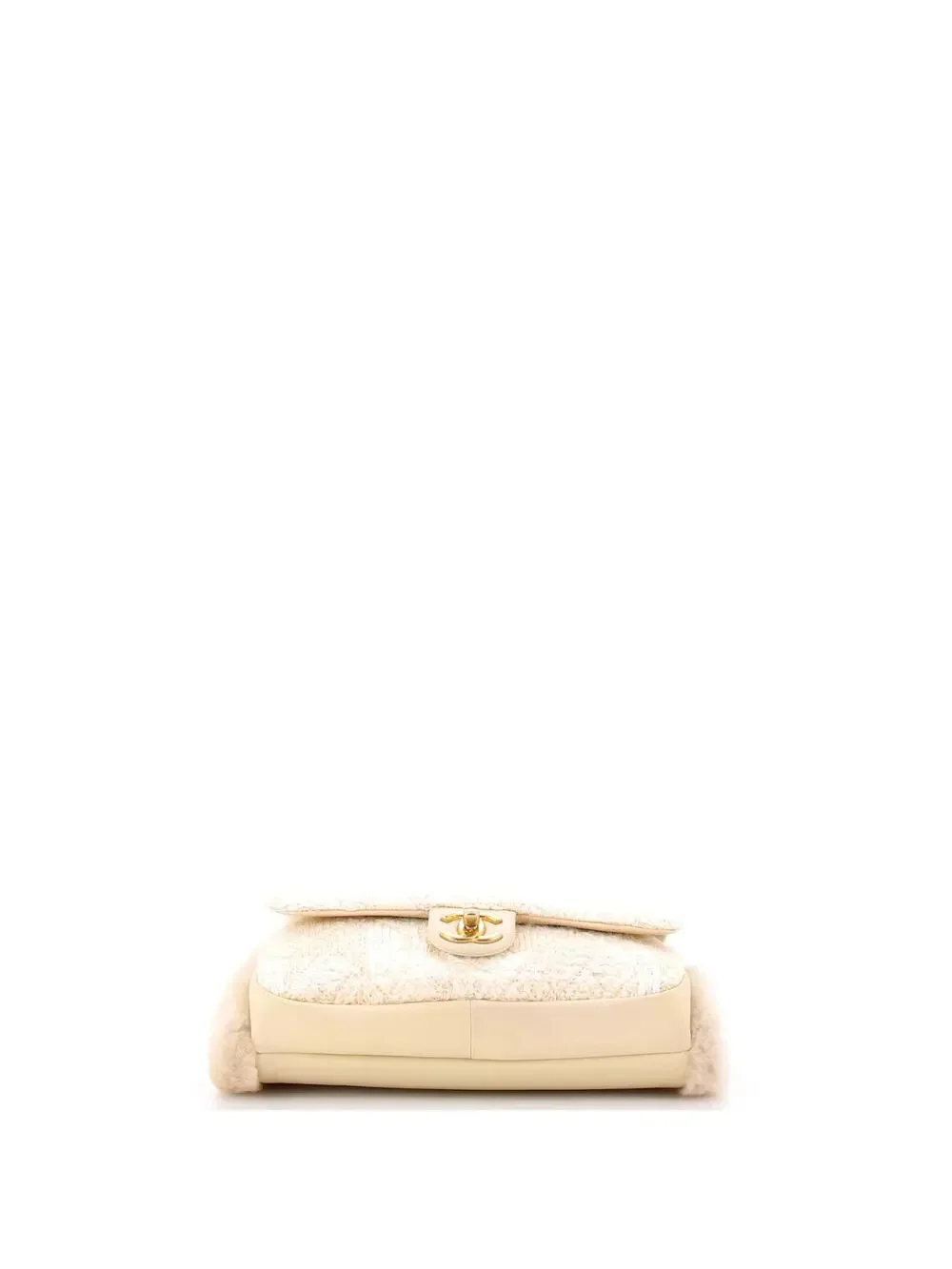 Chanel Cc Muff Flap Bag Quilted Tweed #270702C38B